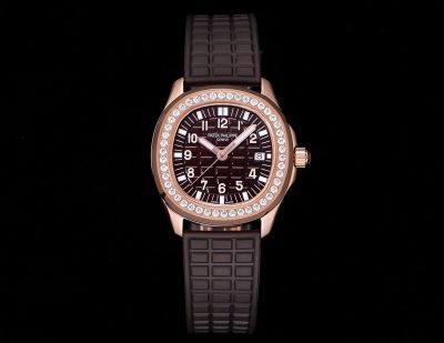 JBL Factory Patek Philippe watches list Aquanaut Luce  Rose Gold Brown Watch with Diamonds